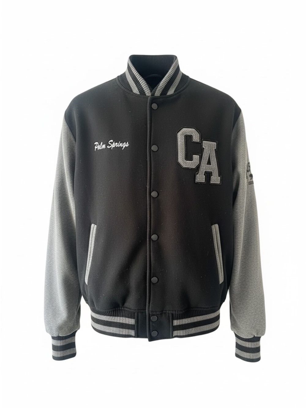 CA Palm Springs Black & Gray Varsity Jacket